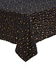 obrusy, bieżniki, serwety Obrus świąteczny, aksamitny, czarny w gwiazdki, 140x360 cm