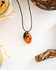 wisiory Owalny, kolorowy, artystyczny, dwustronny wisiorek abstrakcyjny handmade
