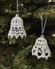 ozdoby choinkowe Zestaw 2 ozdób na choinkę - szydełkowe dzwoneczki