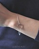 bransoletki - inne Rhodium Plated Karma Bracelet