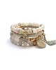 bransoletki z kamieni naturalnych Light pastel grey /06-08-22/ set