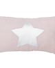 dekoracje świąteczne Lniana poduszka ze srebrną gwiazdką BRUDNY Róż