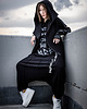 spodnie dresowe damskie Czarne spodnie letnie  unisex KAZE