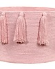 pojemniki na zabawki Kosz Basket Tassels Pink