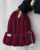 czapki damskie Gruba wełniana czapka beanie 100% wełna handmade