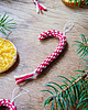 ozdoby choinkowe Laska Candy Cane ze sznurka na choinkę 10 cm