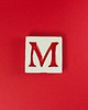 magnesy Ceramiczny magnes, czerwona literka M