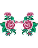 naszywki na ubrania Naszywki termoprzylepne symetryczne Róże zestaw 7x10cm
