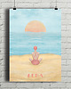 plakaty Łeba - wydmy i morze - plakat fine art
