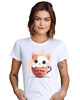 t-shirt damskie Koszulka kot t-shirt