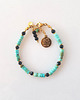 bransoletki z kamieni naturalnych Bransoletka Turkusowo Czarna Złota