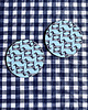 podkładki do kuchni Podkładki pod kubek- Jamniki blue- Jamniczki- Ilustracja