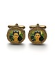 spinki do mankietów Eleganckie spinki do mankietów FRIDA KAHLO OBRAZ SZTUKA