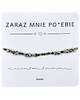 bransoletki na sznurku Bransoletka ZARAZ MNIE POJEBIE - Jaspis dalmatyński, Spinel, Hematyt - Morse