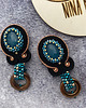 kolczyki soutache turkus - kolczyki sutasz