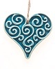 ozdoby choinkowe Zawieszka serce turkusowe, w pudełku