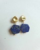 kolczyki z kamieniami Kolczyki z lapis lazuli geometryczne