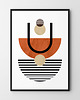 plakaty Plakat Beżowa geometria