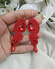 kolczyki soutache Kolczyki sutasz, czerwone kolczyki sutasz, czerwone kolczyki