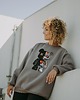 bluza bez kaptura damska Bluza oversize Robot Teddy dla mamy i taty