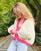 kardigany damskie Kardigan candy pastelowe kolor oversize 100% wełna handmade
