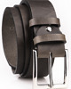 paski męskie Szeroki skórzany pasek męski szary