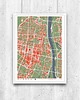plakaty Plakat Warszawa - plan miasta