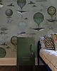 naklejki ścienne do pokoju dziecka Tapeta Vintage Balloons Green