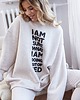 bluza bez kaptura damska Bluza Biggie Lazy Days Beż Melanż