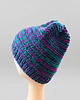 czapki damskie 6907 Ciepła Czapka typu Beanie w Intensywnym Melanżu
