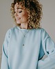 bluza bez kaptura damska Bluza  basic oversize  klasyczna  błękitna