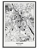 plakaty Plakat miasto POLSKA - WARSZAWA   obraz MAPA