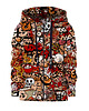 bluzy dla chłopców Bluza Zamek Chłopiec DR.CROW Graffiti Skull