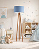 lampy do pokoju dziecka Drewniana lampa stojąca na trójnogu MIAMI KIDS do pokoju dziecięcego