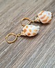 kolczyki pozłacane Kolczyki srebro złocone CARAMEL SEASHELLS