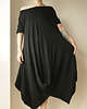 sukienki midi damskie Sukienka Serce oversize Czarna
