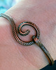 bransoletki wire wrapping miedziana ze spiralą