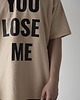 t-shirty męskie T-Shirt Oversize FLOW Beige (z nadrukiem)