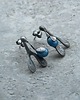 kolczyki wire wrapping Kianit   - sztyfty