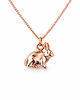 złote naszyjniki KRÓLICZEK - naszyjnik  różowe złoto