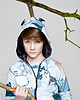 bluzy dla chłopców HOODIE - jasna śnieżna pantera