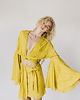 bluzki z długim rękawem damskie Bluzka Hippie Yellow Print