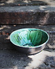 umywalki Umywalka zielona, umywalka nablatowa, umywalka ceramiczna, okragła