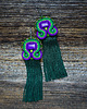 kolczyki soutache Etniczne  kolczyki soutache z chwostami