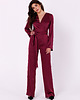 kombinezony damskie Satynowy kombinezon-bordowy(K-171)
