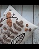 poduszki plecione Poduszka ozdobna kwiaty punch needle boho natural
