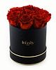 dodatki - różne Czarno-złoty Flower Box Infinity Rose naturalne czerwone wieczne róże
