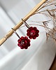 kolczyki swarovski Kolczyki  Margaretki w bordo - kryształy Swarovski