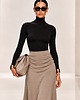 topy damskie Bluzka golf czarny YY500101