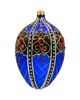 ozdoby choinkowe Bombka choinkowa: Ekskluzywne jajo Faberge z czarnym ornamentem: niebieskie